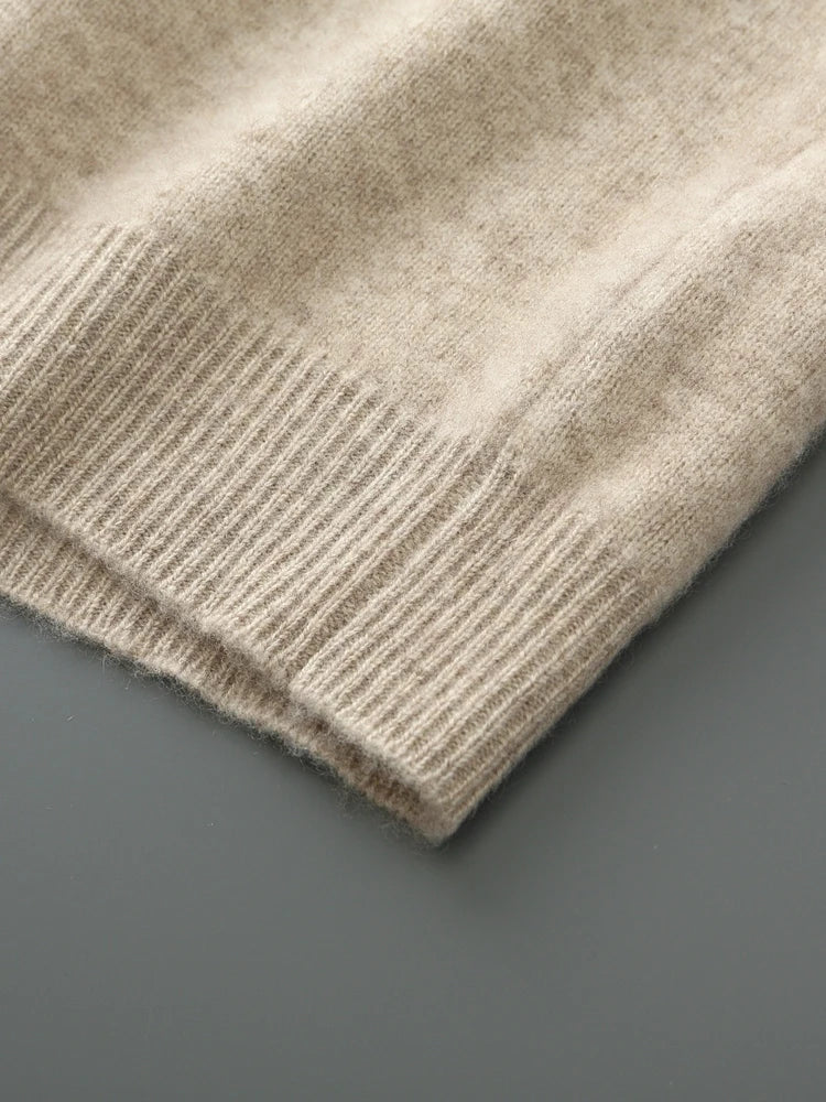 Choice High Quality Men Zipper Wool Cardigan Cashmere Sweater Autumn Winter Thick Smart Casual 100% Merino Wool Knitwear Tops