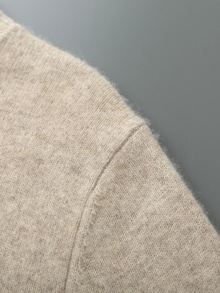 Choice High Quality Men Zipper Wool Cardigan Cashmere Sweater Autumn Winter Thick Smart Casual 100% Merino Wool Knitwear Tops