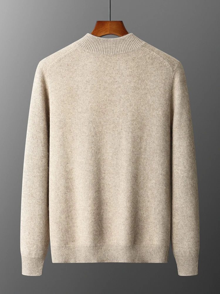 Choice High Quality Men Zipper Wool Cardigan Cashmere Sweater Autumn Winter Thick Smart Casual 100% Merino Wool Knitwear Tops